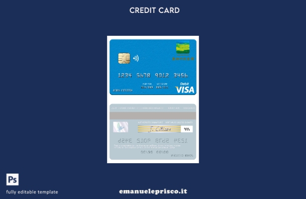 modello di carta di debito visto Japan Norinchukin Bank in stile verificato